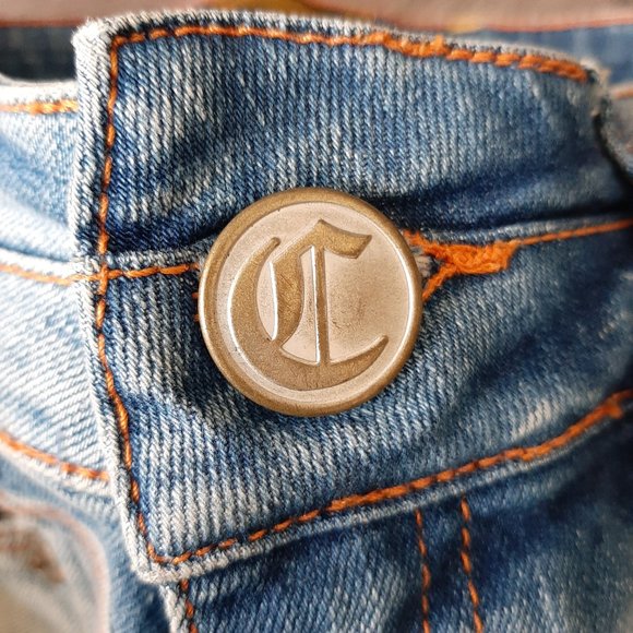 Y2K Cavalera Low Rise Skinny Jeans Size 0 RARE - Picture 11 of 12